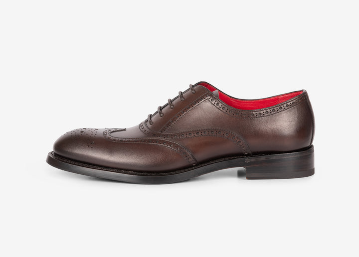 Dark brown Oxford with brogues