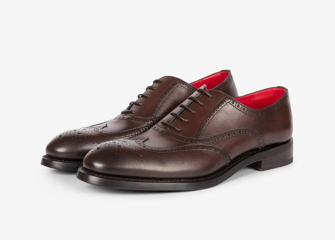 Dark brown Oxford with brogues