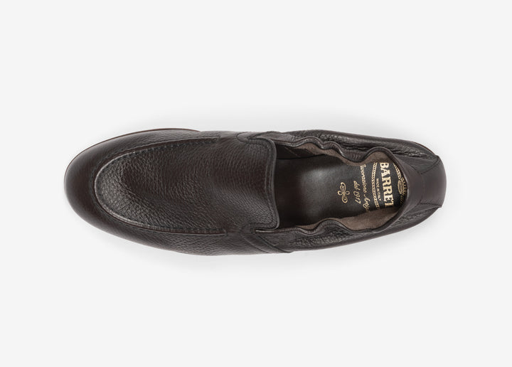 Slip-on con elastico in cervo cioccolato