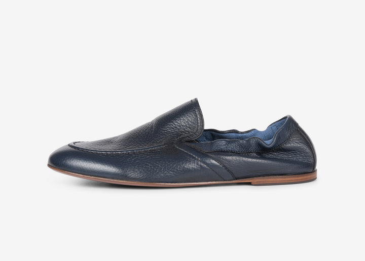 Slip-on con elastico in cervo blu sky