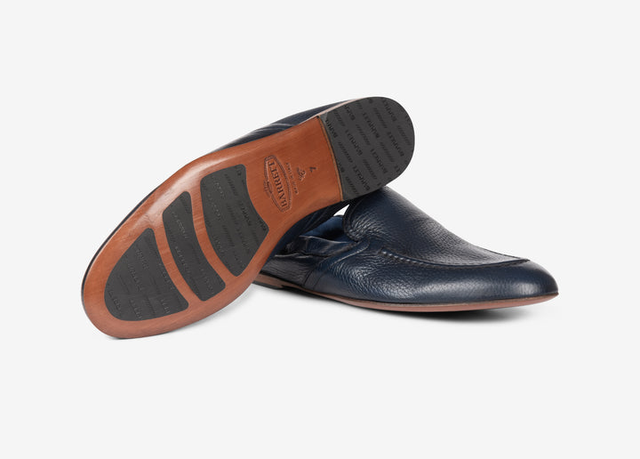 Slip-on con elastico in cervo blu sky
