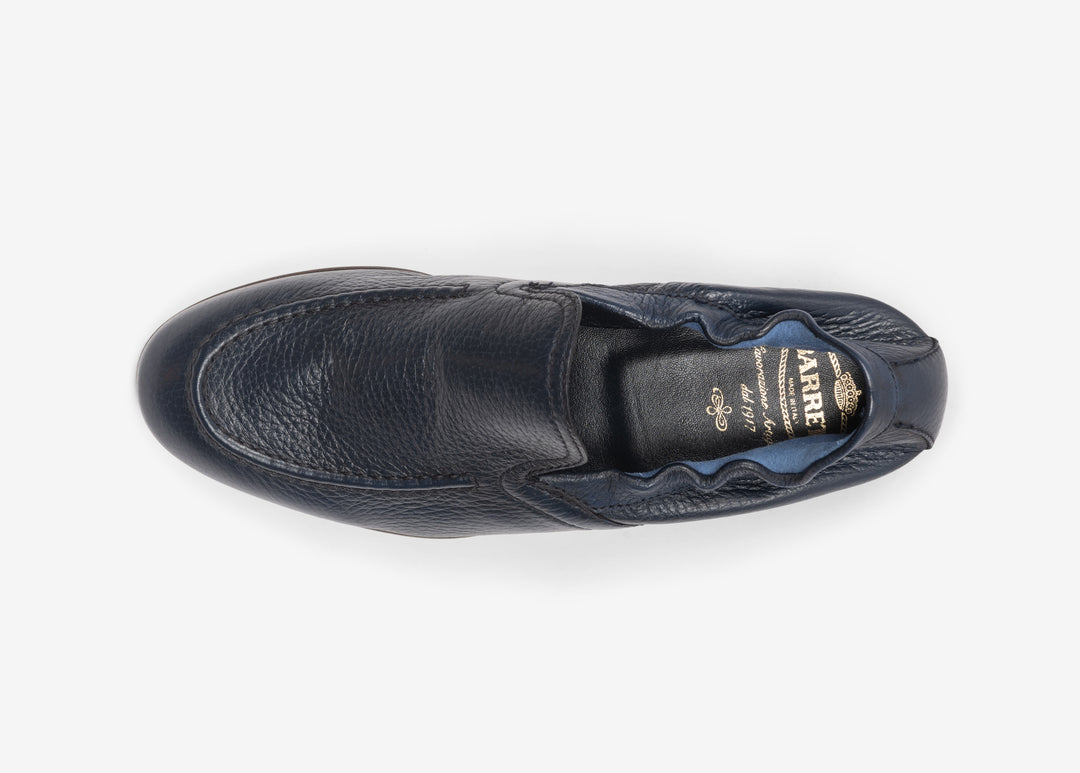 Slip-on con elastico in cervo blu sky