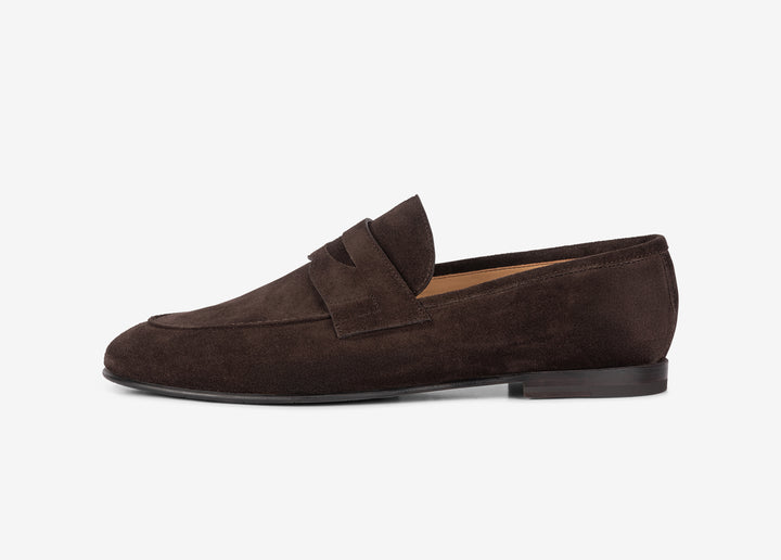 Mocassins marron souples en suede