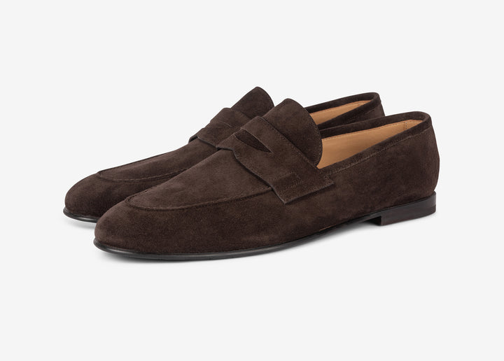 Mocassins marron souples en suede