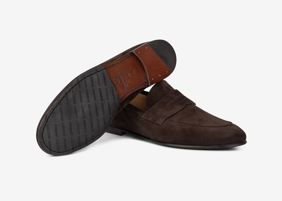 Mocassins marron souples en suede