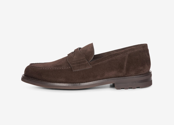 Mocassino college in suede