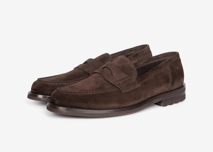 Mocassino college in suede