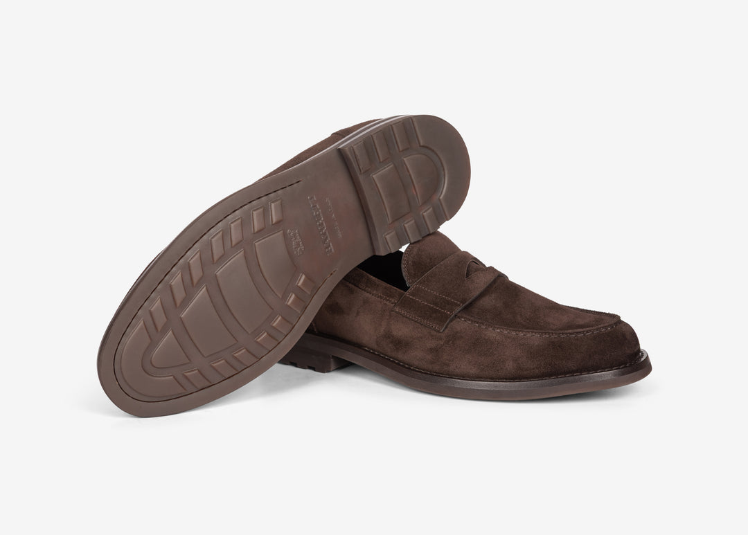 Mocassino college in suede