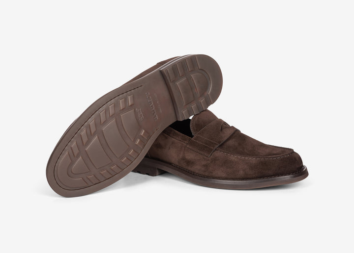 Mocassino college in suede