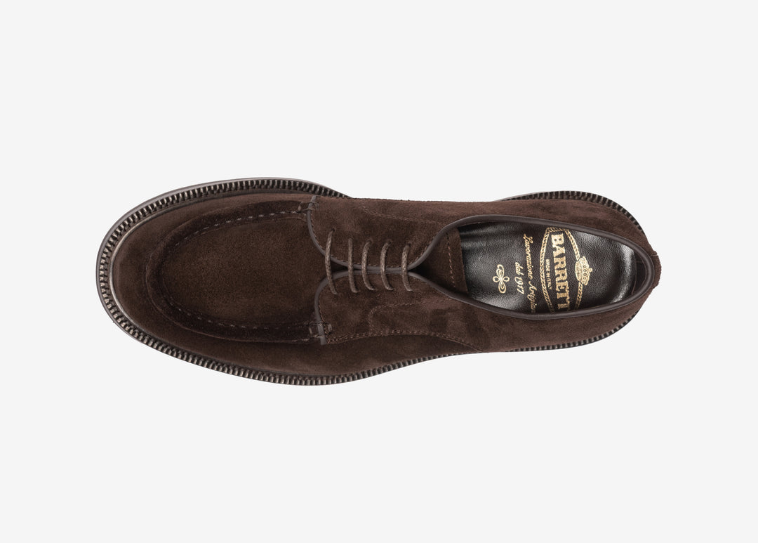 Derby in suede testa di moro