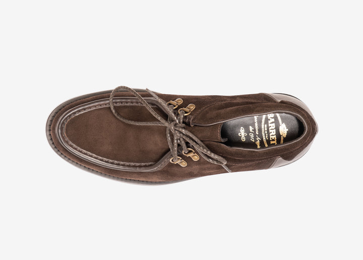 Stivaletto chukka in suede testa di moro
