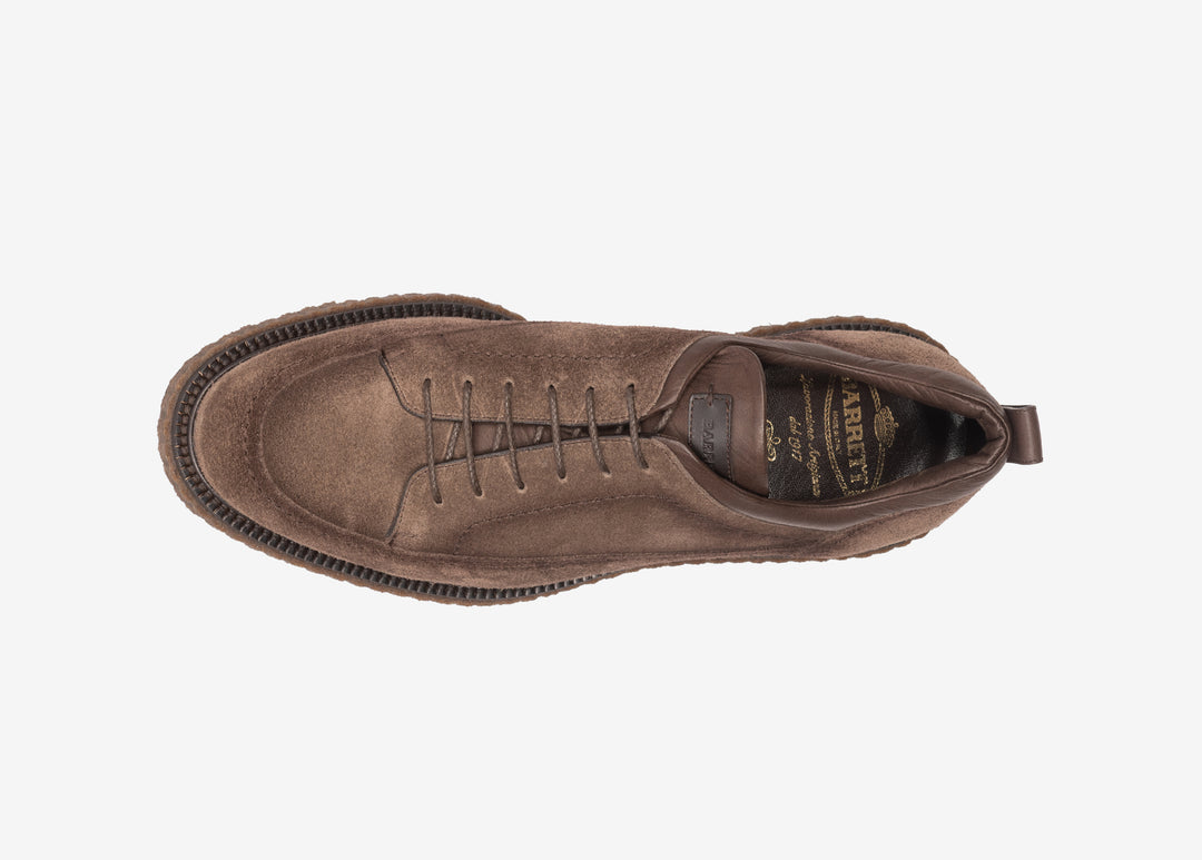 Beige derby shoe in suede