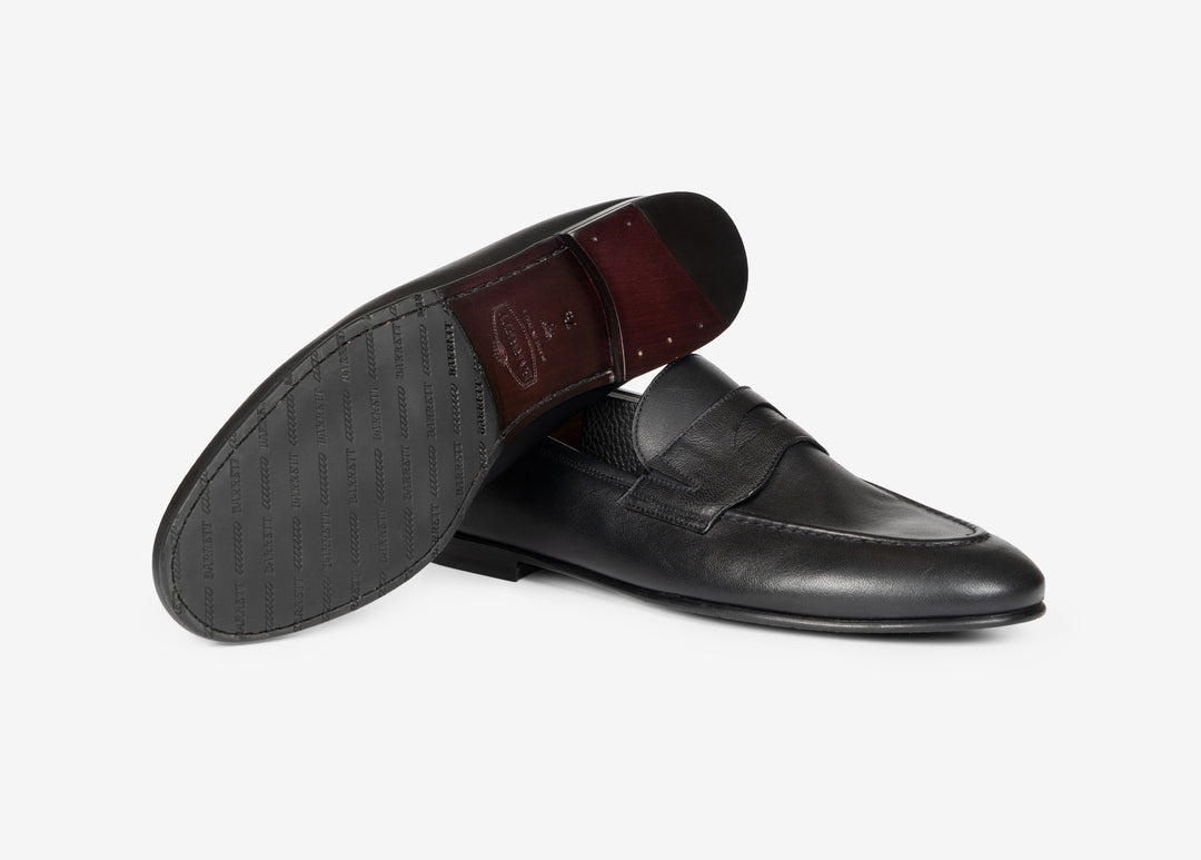 Mocassino con fascetta in morbidissima nappa nera