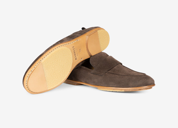 Slip-on in suede marrone testa di moro