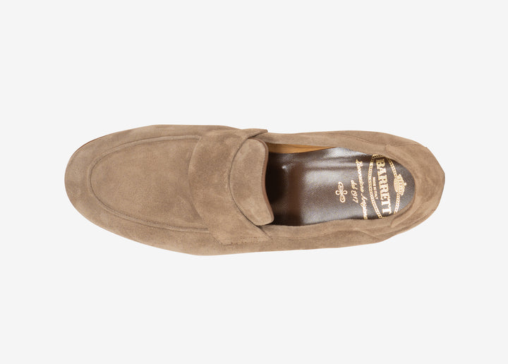 Chausson élastique en suède beige