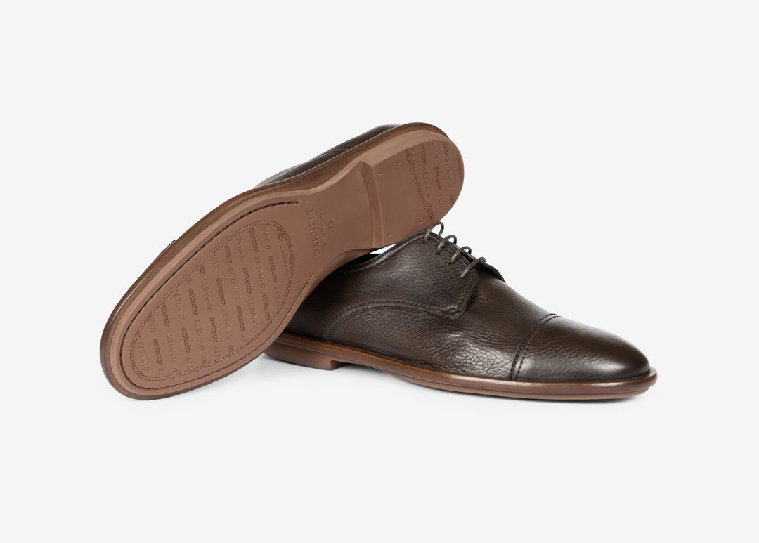 Derby en cuir de daim chocolat