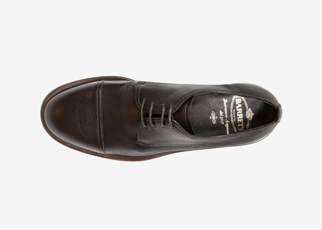 Derby en cuir de daim chocolat
