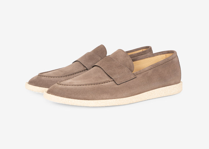 Mocassino in suede marrone