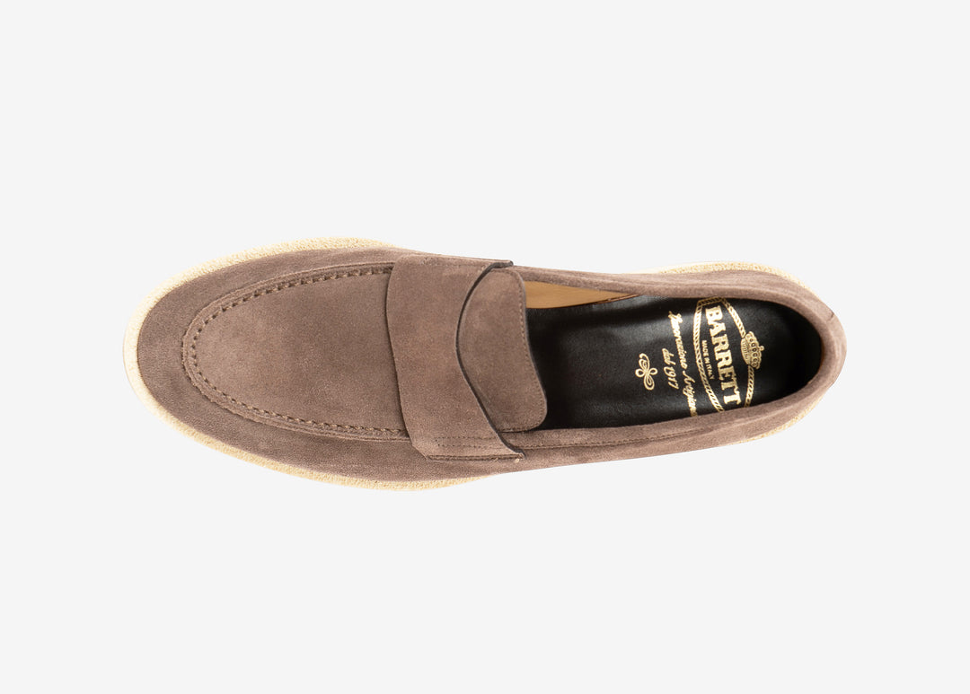 Mocassino in suede marrone