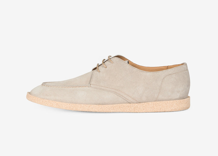 Derby in suede sabbia chiaro