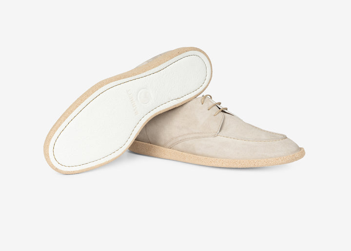 Derby in suede sabbia chiaro