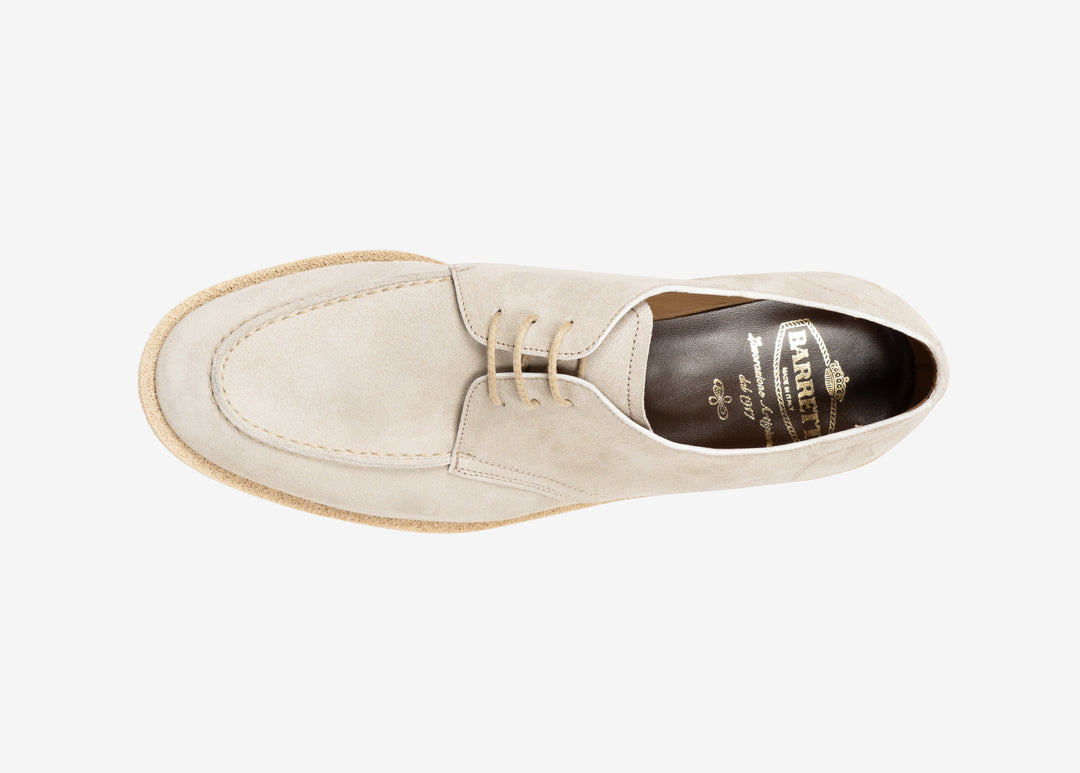 Derby in suede sabbia chiaro