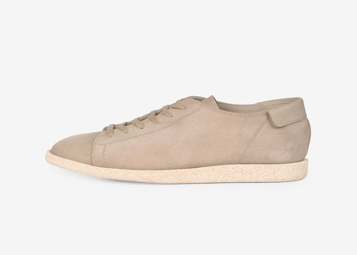 Sneakers in suede beige chiaro