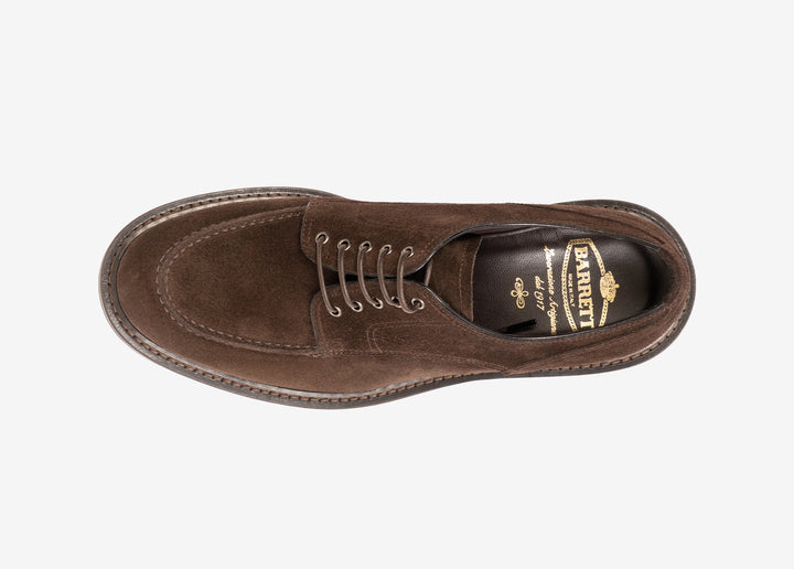 Derby in suede testa di moro