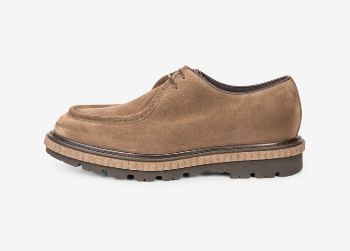 Derby in suede beige