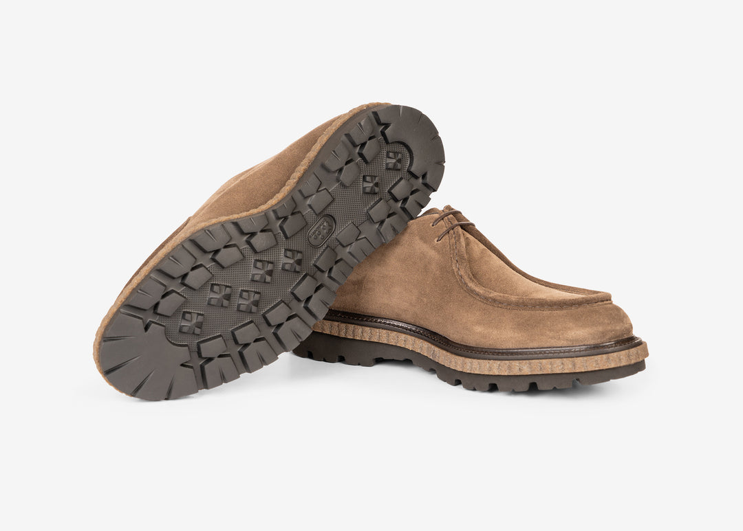 Derby in suede beige