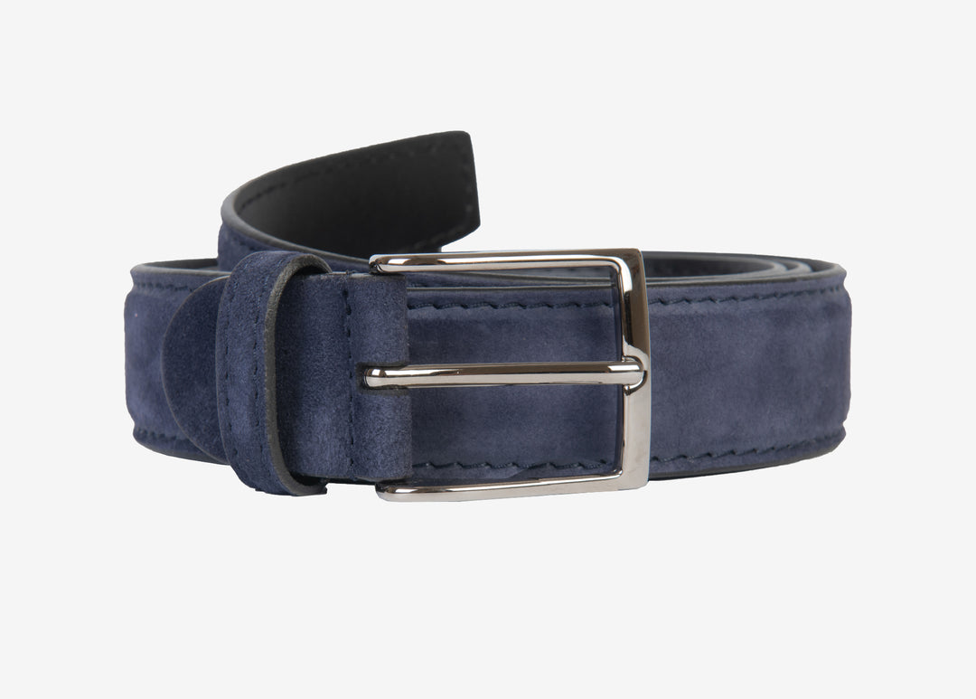 Belt in suede blue