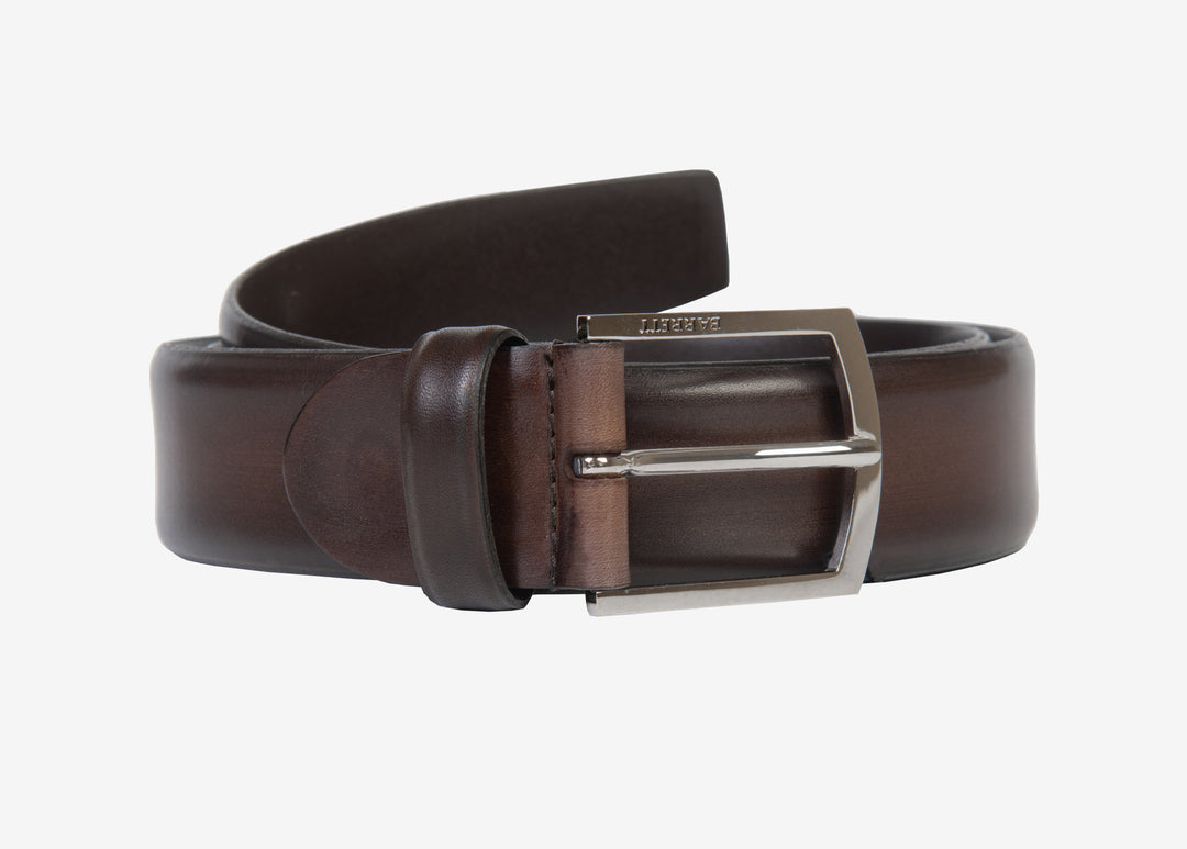 Ceinture en cuir vieilli marron