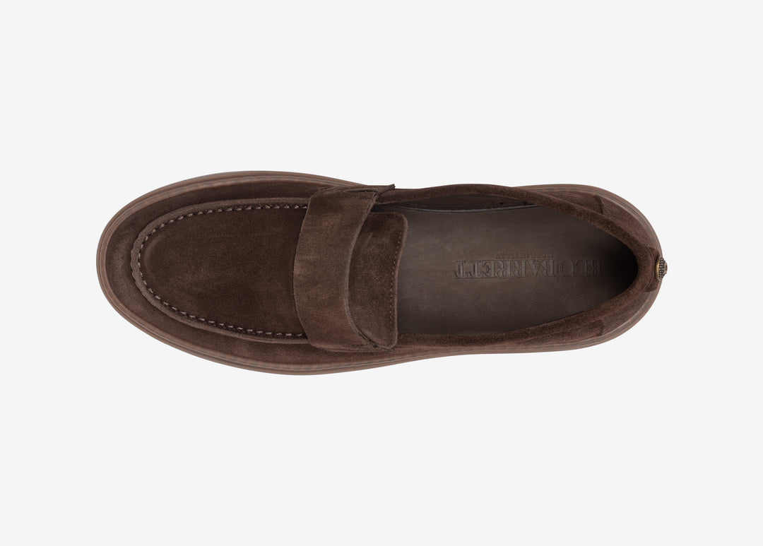 Brown suede moccasin