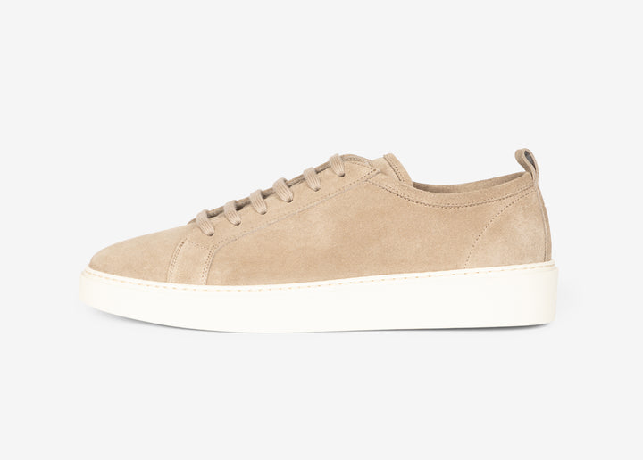 Beige suede sneakers