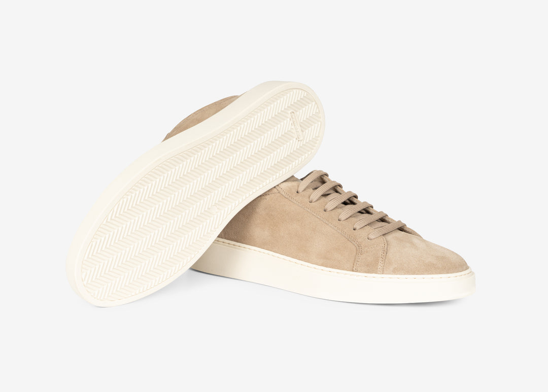 Beige suede sneakers