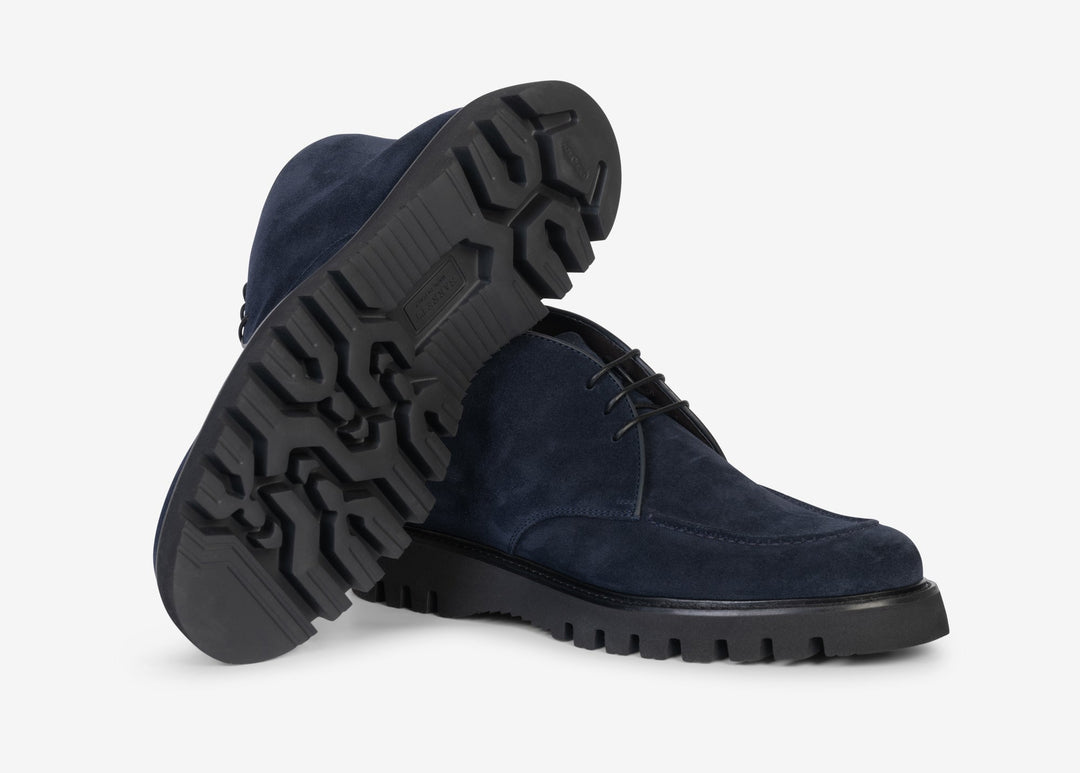 Ankle boot in blue suede