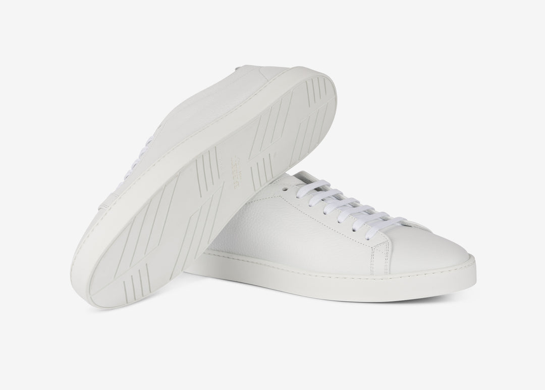 Sneaker in vitello granato bianco