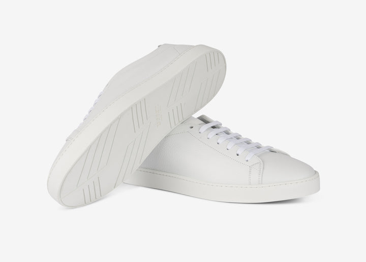 Sneaker in vitello granato bianco