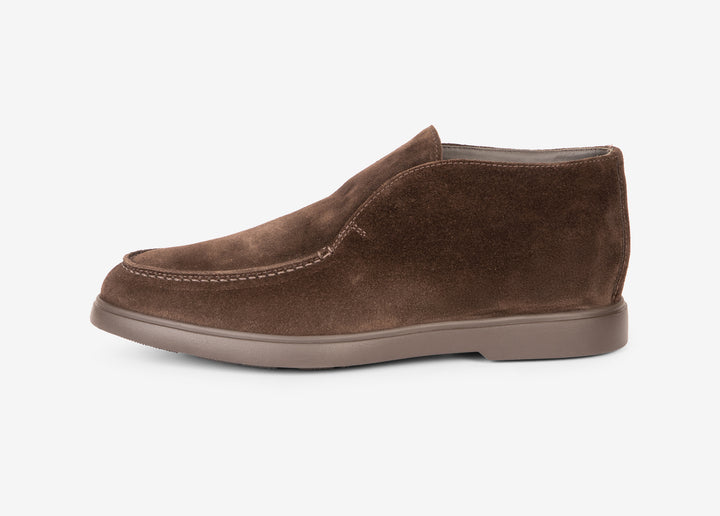 Polacchino in suede testa di moro