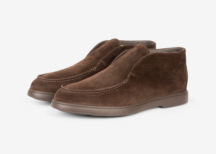 Polacchino in suede testa di moro