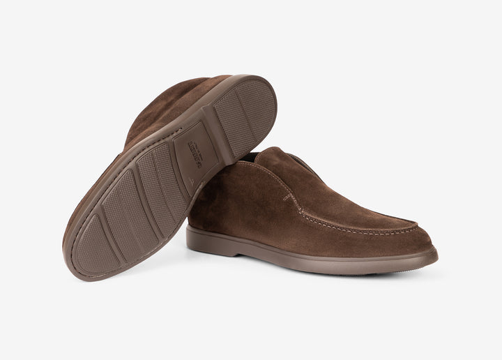 Polacchino in suede testa di moro
