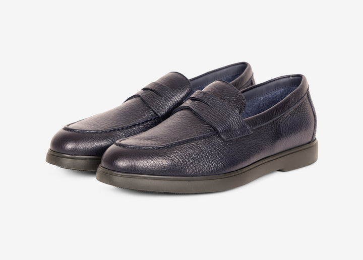 Mocassino in cervo blu