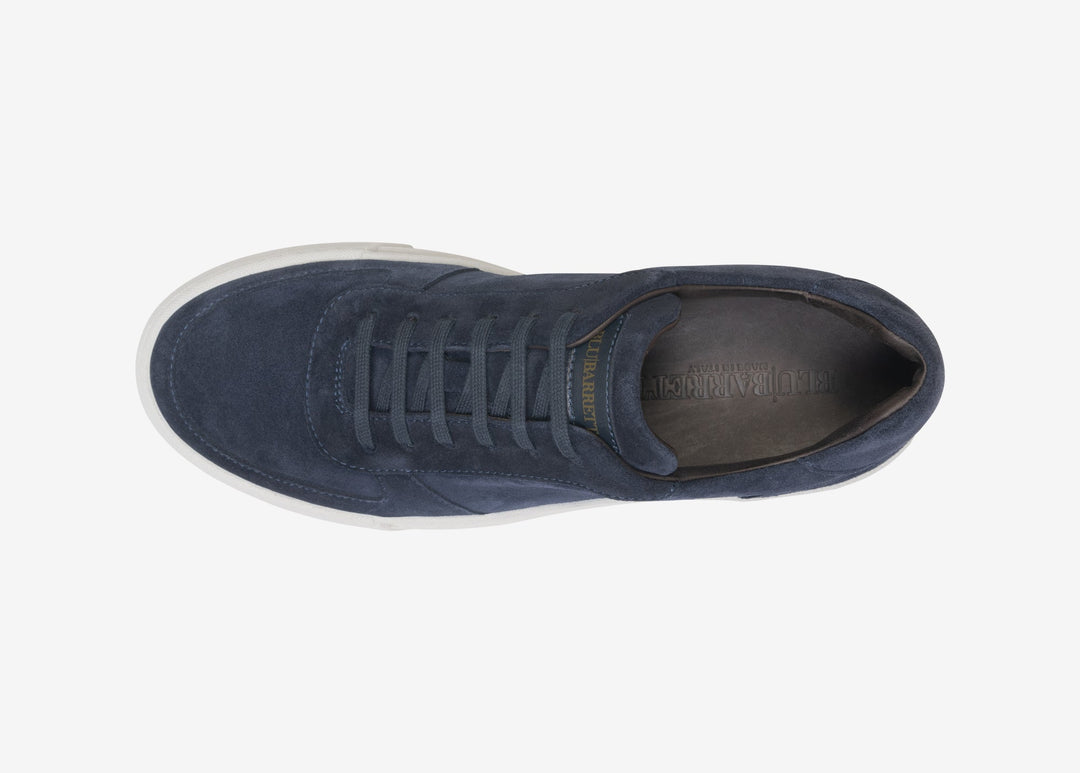 Blue sneaker in leather
