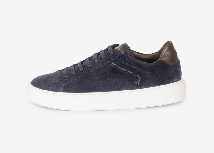Sneaker in suede blue 