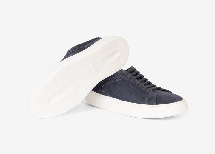 Sneaker in suede blue 