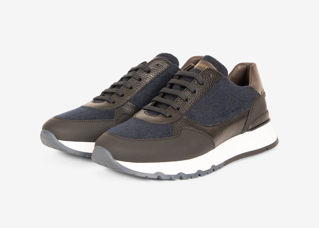 Running sneaker bi-materiale