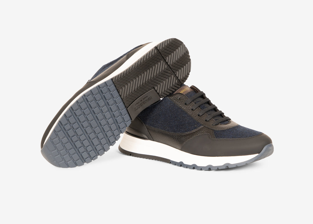 Running sneaker bi-materiale