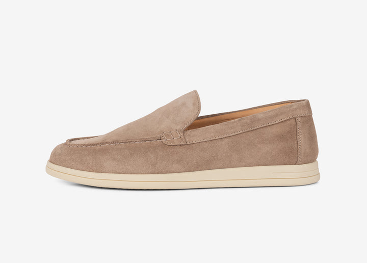 Mocassino in suede beige