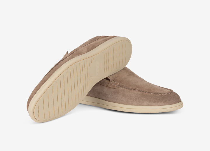 Mocassino in suede beige