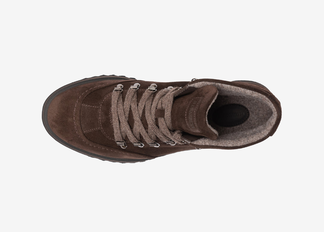 Sneaker alta in suede testa di moro